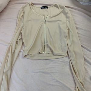 Zip up crop top